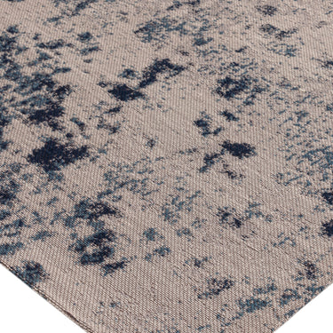 Dara Abstract Modern Outdoor Indoor Rug in Blue, Terra, Ochre, and Green