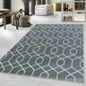 Efor New Design Grey Jute Polypropylene Geometric Rug - Large 160x230 cm (5'3"x7'7")