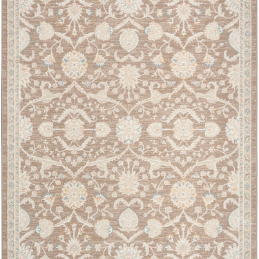 Nourison Isla ISL01 Bordered Mocha Jute Polypropylene Traditional Vintage Rug
