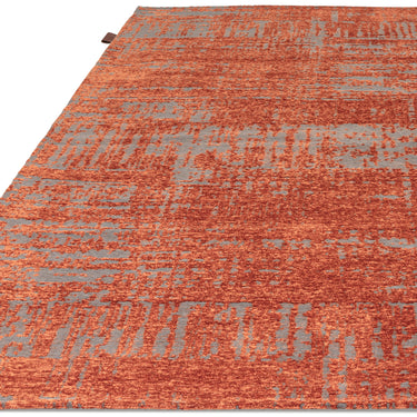 Asiatic London Beau Mermalade Orange Short Pile Cotton Chenille Abstract Rug