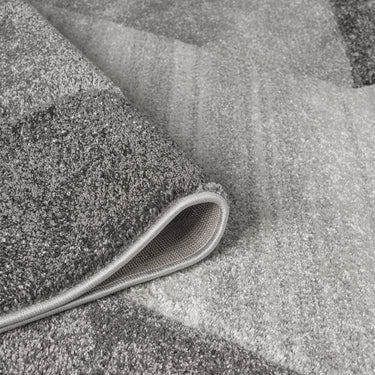 Orbit Boreal 3D Grey Abstract Geometric Textured Hallway Runner Rug