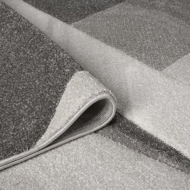 Orbit Lumen 3D Grey Abstract Geometric Textured Hallway Runner Rug