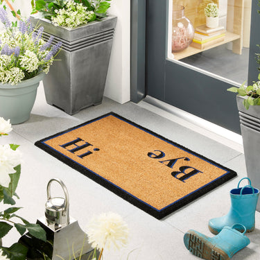 My Printed Coir Hi Bye Indoor Outdoor Non-Slip Bordered Doormat 45x75