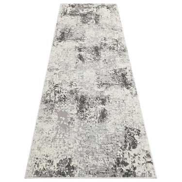 Rossa ROS03 Modern Abstract Hallway Runner Rug in Grey 80x240 cm (2'8''x7'10'')