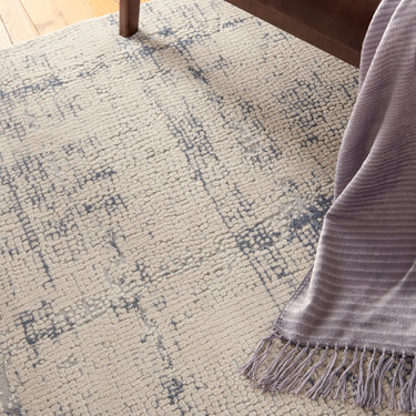 Rustic Textures RUS06 Modern Abstract Rug in Ivory Blue