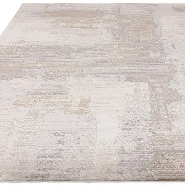 Asiatic London Stellar ST07 Painterly Marbled Grey Silver Polypropylene Abstract Textured Rug