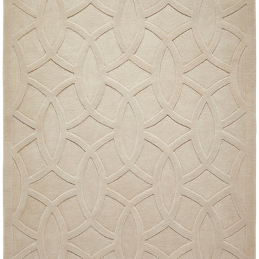 Priory PRI101 Geometric 100% Pure New Zealand Wool Hand Made Taupe Rug by Sarah Gare
