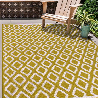 Diamond Garden Patio Picnic Travel Summer Breeze Indoor Outdoor Polypropylene Geometric Rug - Small 100x150 cm (3'4"x4'11")