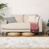 URCO Nova Carlie Distressed Multi Coloured Polypropylene Persian Traditional Vintage Hallway Runner Rug - Small 66x100 cm (2'5"x3'3")