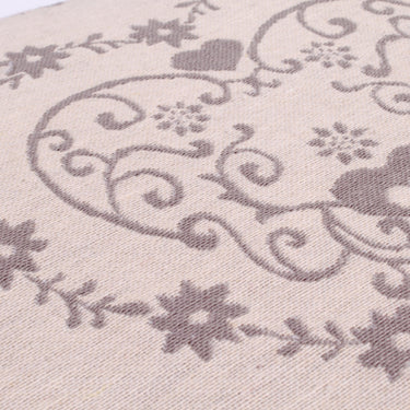 Christmas Reindeer Heart Grey Washable Cotton Soft Cushion 45x45 cm