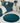URCO Luxe Faux Fur Super Teal Shaggy Textured Plain Rug - Circle 133x133 cm (4'5"x4'5")