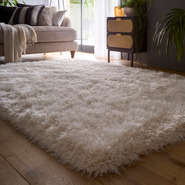 Origins Extravagance High Pile Fluffy Modern Shaggy Ivory Rug