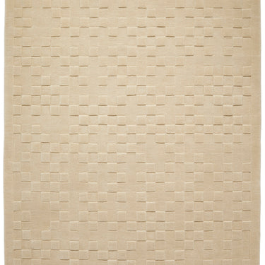 Priory PRI102 Geometric 100% Pure New Zealand Wool Hand Made Beige Rug by Sarah Gare