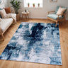 Wanderlust 2326 Dark Blue Jute Abstract Scandi Rug - Medium 120x170 cm (4'x5'6")
