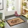 My Nylon Pattern Hedgehog Washable Non-Slip Floral Bordered Rug 50x75 cm