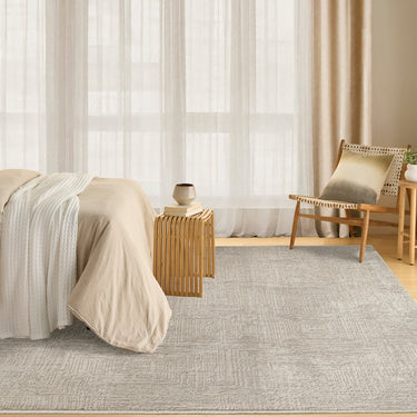 DKNY Madison Square DK014 Shimmer MSQ01 Grey Abstract Textured Modern Rug