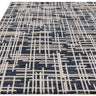 Asiatic London Mason Blueprint Blue Cotton Traditional Abstract Rug - Medium 120x170 cm (4'x5'6")