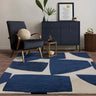 Asiatic London Romy Kite Tufted Retro Blue Wool Abstract Modern Rug - Medium 120x170 cm (4'x5'6")