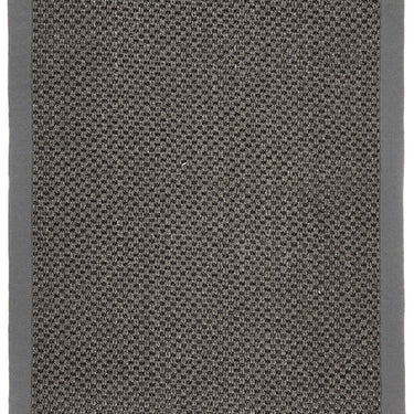 Origins Sisal Border Rug Modern Natural Jute Flatweave Hand Made Rug in Dark Grey with Grey Border