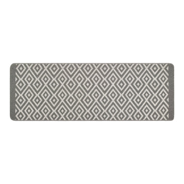 My Stain Resistant Cosy Silver Washable Non-Slip Polypropylene Geometric Doormat