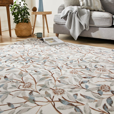 Consept Looms Liberty LIB307 Quarry Washable Non-Slip Traditional Floral Rug