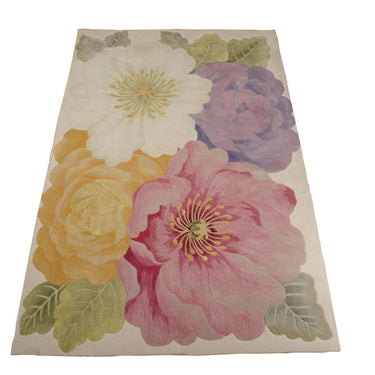Nourison Tropics Multi Coloured Pure Tufted Wool Cotton Floral Rug