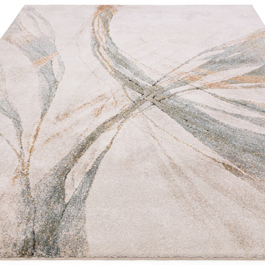 Asiatic London Mirage Illusion Marbled Texture Blue Polypropylene Abstract Textured Rug