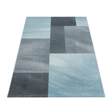Efor Blocks Blue Polypropylene Geometric Modern Rug 200x290 cm