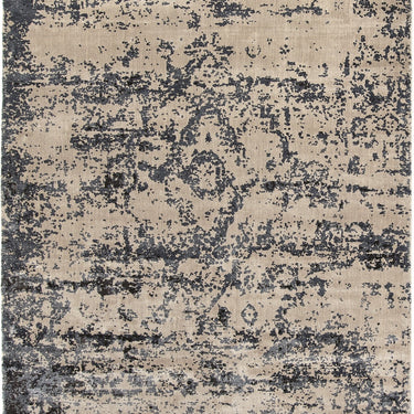 Origins Persia Silky Art Midnight Oyster Hand-Loomed Viscose Traditional Vintage Rug