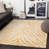 City Animal Print Zebra CIT2302 Yellow Washable Jute Polypropylene Boho Rug - Large 160 x 220 cm (5'3"x7'3")