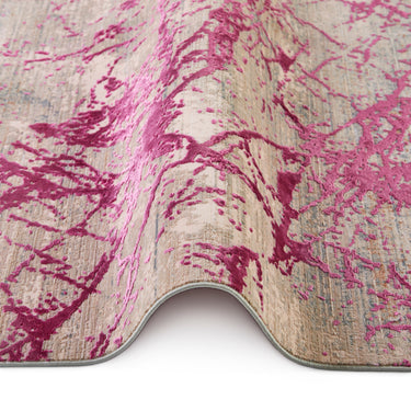 Emerald EMR101 Rug Modern Abstract Silky Rug in Pink