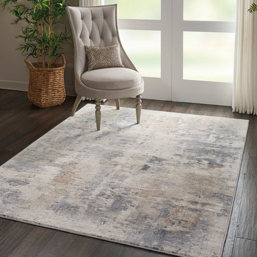 Rustic Textures RUS05 Modern Abstract Rug in Beige Grey