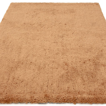 Opulence Terracotta Luxurious Shine Fluffy Soft Tufted Cotton Shaggy Textured Rug