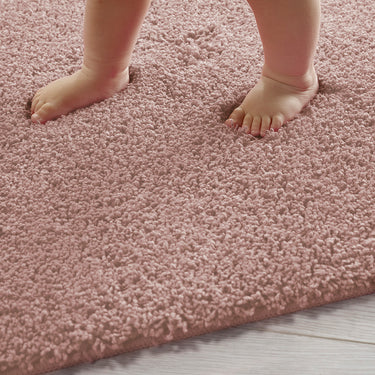 Dip and Drip Buddy Nude Pink Washable Non-Slip Polypropylene Shaggy Bath Mat