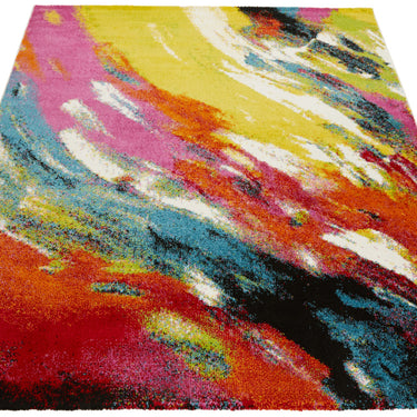 Consept Looms Art102 Multi Pictorial Pop Multicoloured Polypropylene Abstract Floral Rug