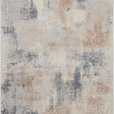 Rustic Textures RUS02 Modern Abstract Rug in Ivory Beige Grey
