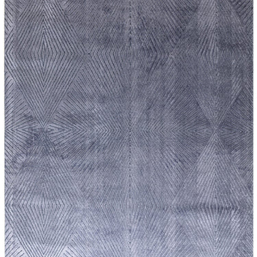 Blaize Geometric Rug by Clarke & Clarke Soft Silky Quality Viscose Geometric Design Rug in Blue Twilight