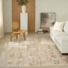 Calvin Drift DRF04 Pattern Beige Grey Abstract Textured Modern Rug - 239 x 310 cm (7'10"x10'2")