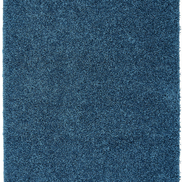 Origins My Teal Blue Washable Non-Slip Polypropylene Shaggy Rug