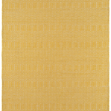 Sloan Hand Woven Flatweave Geometric Ethnic Rug or Runner in Mustard Yellow