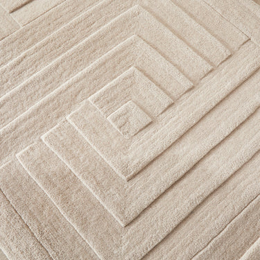 Origin Maze Rug Soft Wool High Quality Modern Linear Geometric Rug in Pumice Stone Grey