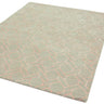Asiatic London Nexus FL04 Fine Lines Trellis Silver Pink Hand-Carved Wool Viscose Geometric Rug - Medium 120 x 170 cm (4'x5'6")