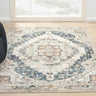 URCO Nova Loki Blue Polypropylene Traditional Vintage Abstract Hallway Runner Rug - Small 66x100 cm (2'5"x3'3")