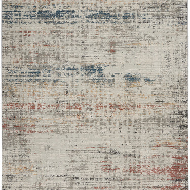 Rustic Textures RUS14 Modern Painterly Abstract Rug in Light Grey Multi