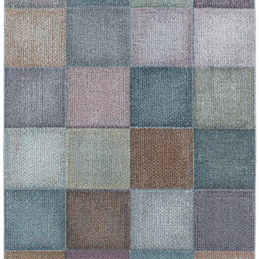 Ottowa 4202 Modern Abstract Squared Blocks Design Multi Colours Rug in Extra Large 200x290 cm (6'7"x9'6")