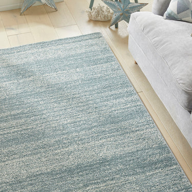 Consept Looms Somerset SOM101 Aqua Blue Polypropylene Traditional Abstract Rug