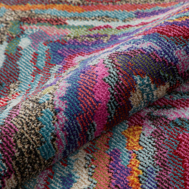 Carnaval CAR104 Vibrant Multi Colours Modern Chevron Rug by Concept Looms