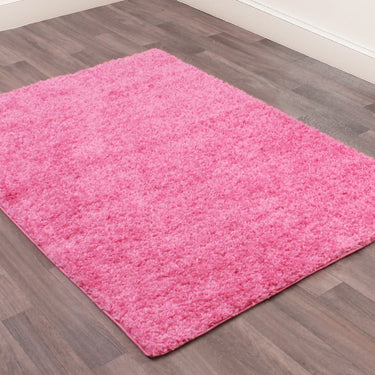 Retro Shaggy Rug Hallway, Round, Circle, Half Moon in Blush Pink