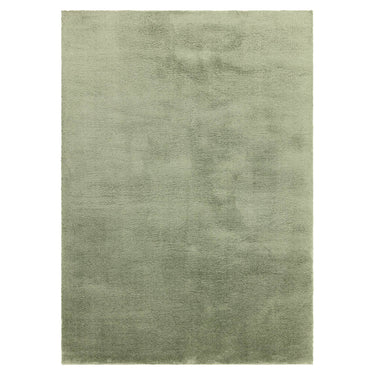 Asiatic London Como Ultra Soft Silky High Shine Velvety Sage Green Jute Shaggy Textured Rug