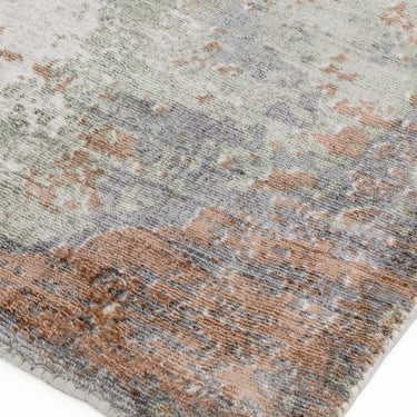 Gatsby Modern Abstract Shiny Viscose High Quality Hand Woven Coral Orange Rug